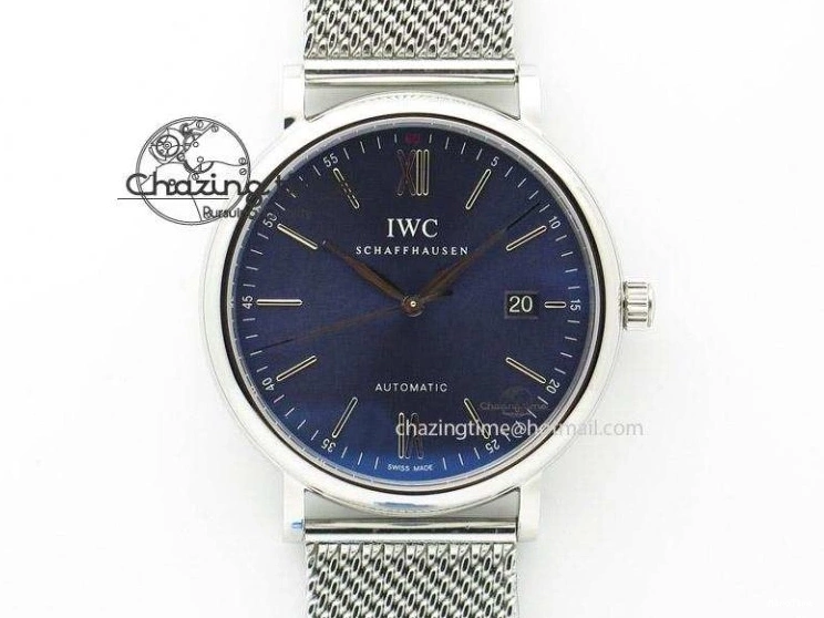 MIROTIME 0810 Portofino SCHAFFHAUSEN SS MKF 1:1 Best Edition Blue Dial On Mesh Bracelet A Versatile 7338